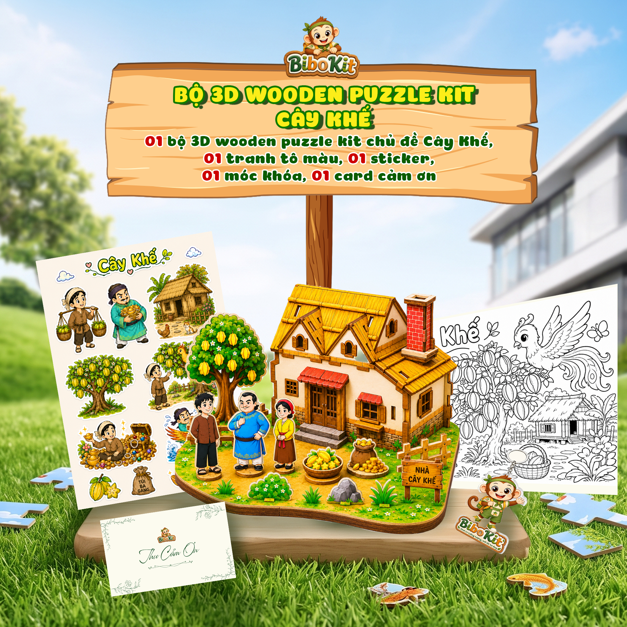 Bộ 3D Wooden Puzzle Kit – Cây khế