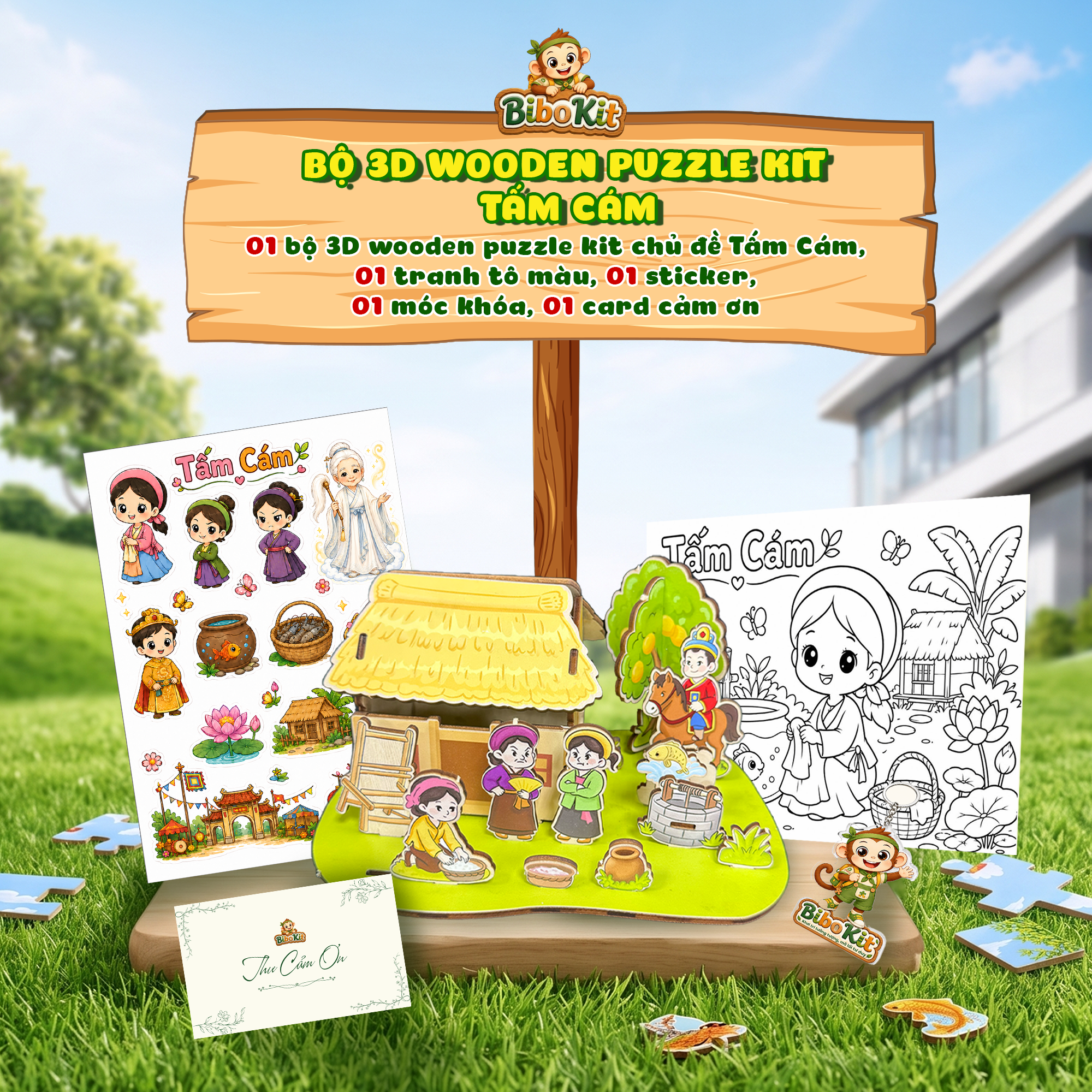 Bộ 3D Wooden Puzzle Kit – Tấm Cám