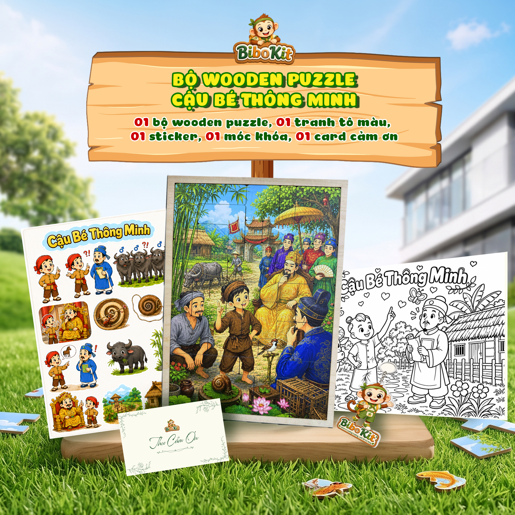 Bộ Wooden Puzzle – Cậu bé thông minh