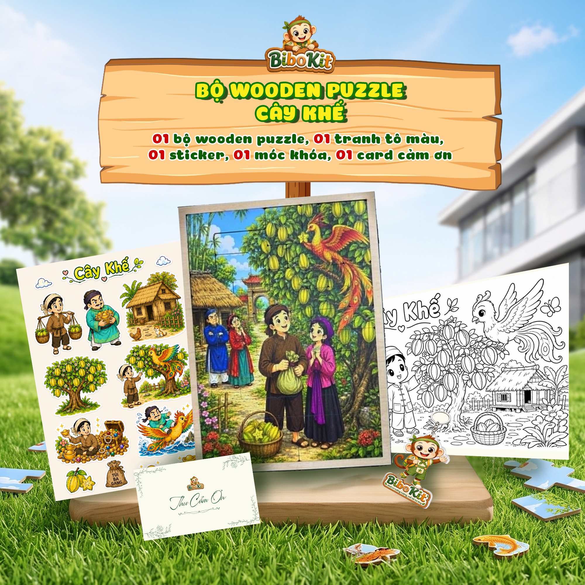 Bộ Wooden Puzzle – Cây khế