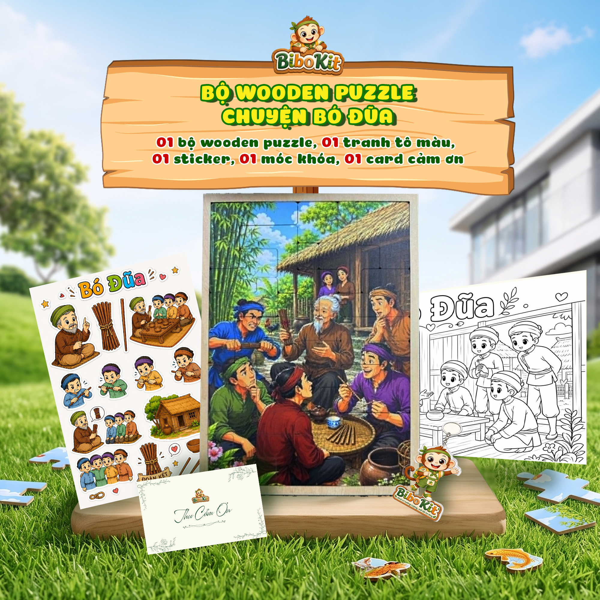 Bộ Wooden Puzzle – Câu chuyện bó đũa
